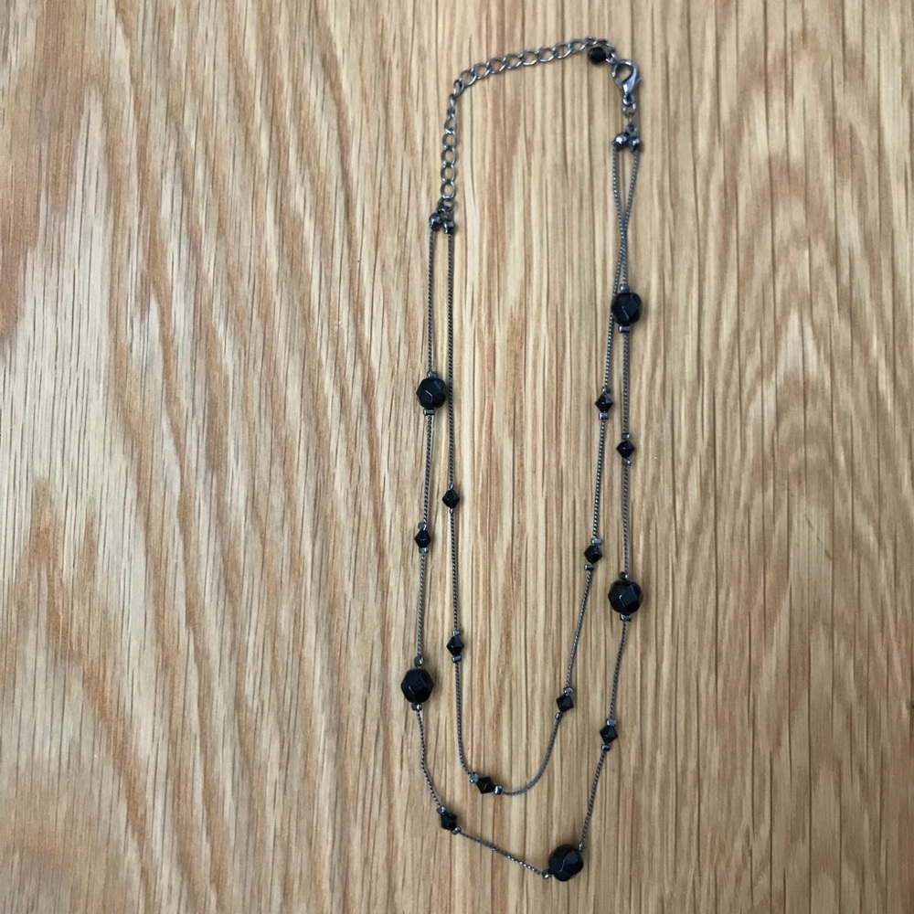 Black two tier necklace